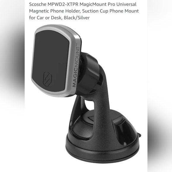 MagicMount Pro Universal Magnetic Phone Holder - Black/Silver - Picture 1 of 10